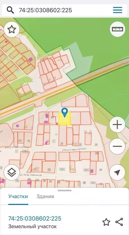 Участок в Челябинская область, Златоуст ул. Имени Клары Цеткин, 21 ... - Фото 1