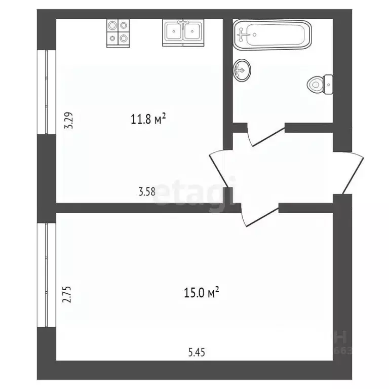 Комната Ханты-Мансийский АО, Сургут ул. Маяковского, 16 (12.4 м) - Фото 2