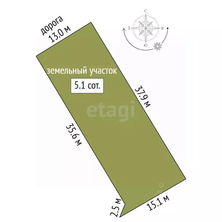 Участок в Томская область, Томский район, с. Корнилово Новая ул. (5.8 ... - Фото 2