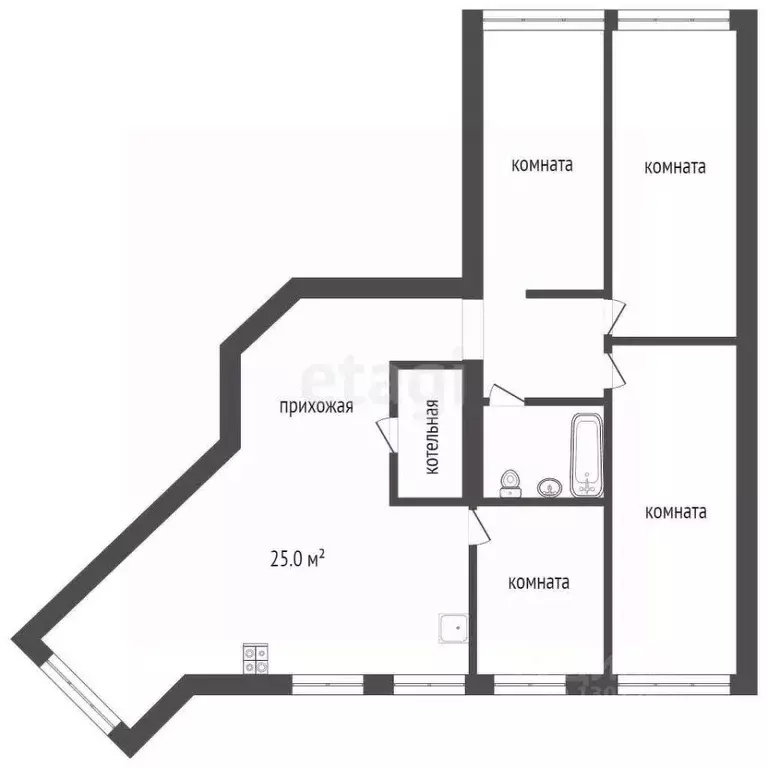 5-к кв. Ярославская область, Ярославский муниципальный округ, пос. ... - Фото 2