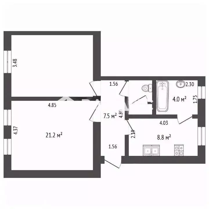 2-к кв. Москва Студенческая ул., 39 (60.2 м) - Фото 2