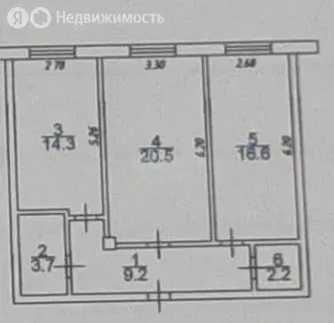 2-комнатная квартира: Каспийск, микрорайон Кемпинг, 8-я линия, 1Е (66 ... - Фото 1