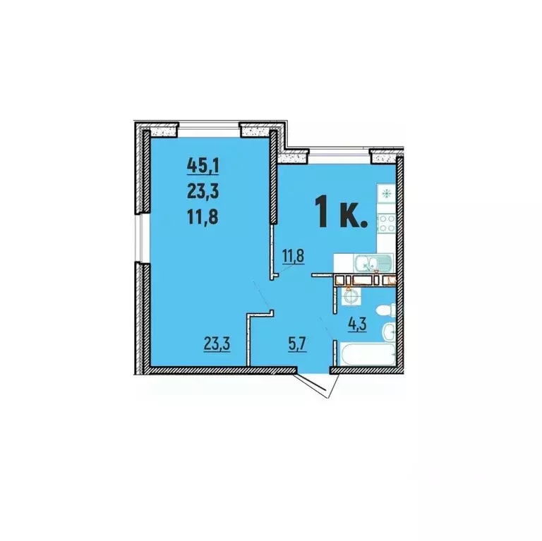 1-к кв. Краснодарский край, Туапсинский муниципальный округ, с. Агой ... - Фото 1