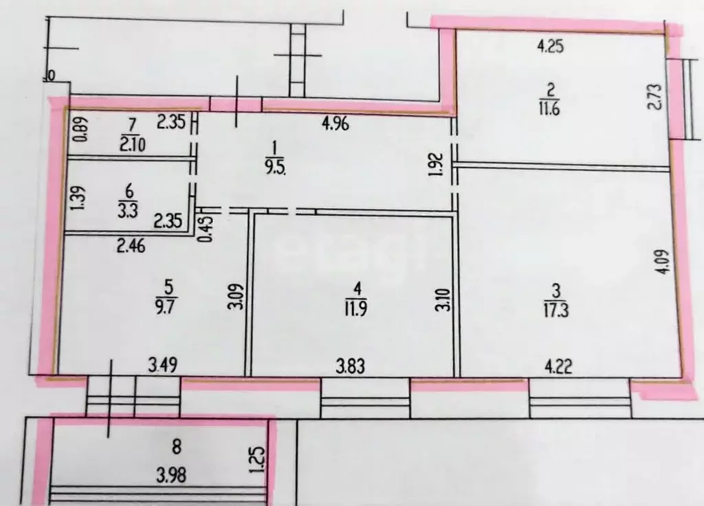 3-к кв. Алтайский край, Новоалтайск Деповская ул., 46 (65.4 м) - Фото 2