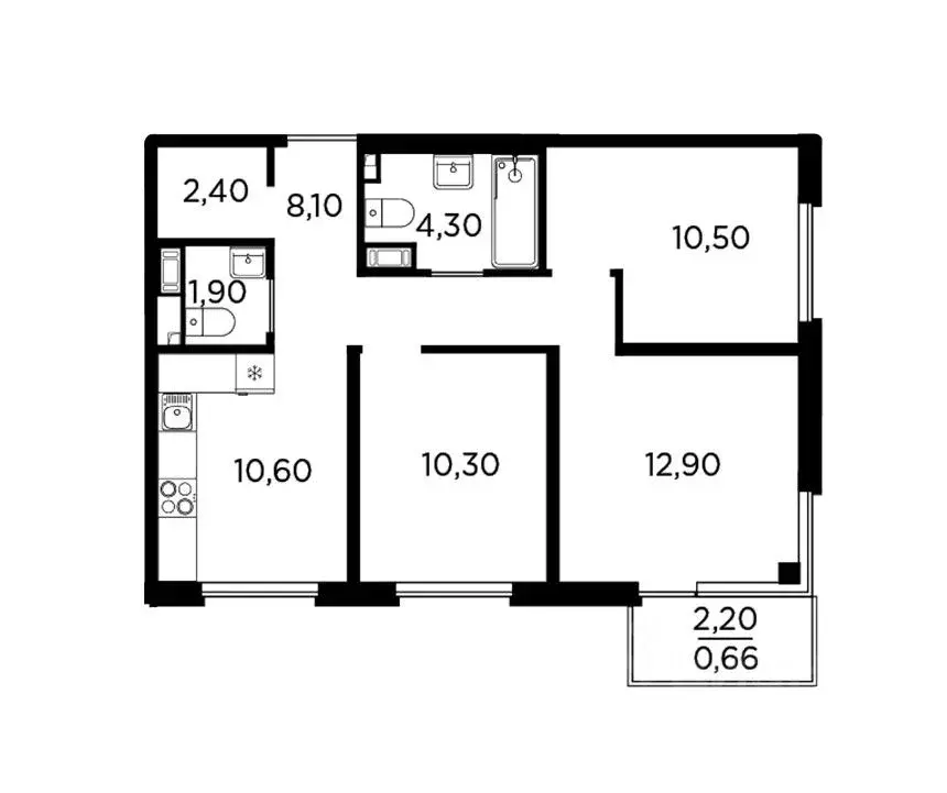 3-к кв. Санкт-Петербург Волхонское ш., 5к2 (63.2 м) - Фото 1