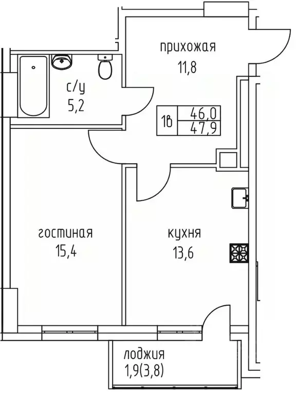1-к кв. Саха (Якутия), Якутск просп. Михаила Николаева, 3/6 (47.9 м) - Фото 0