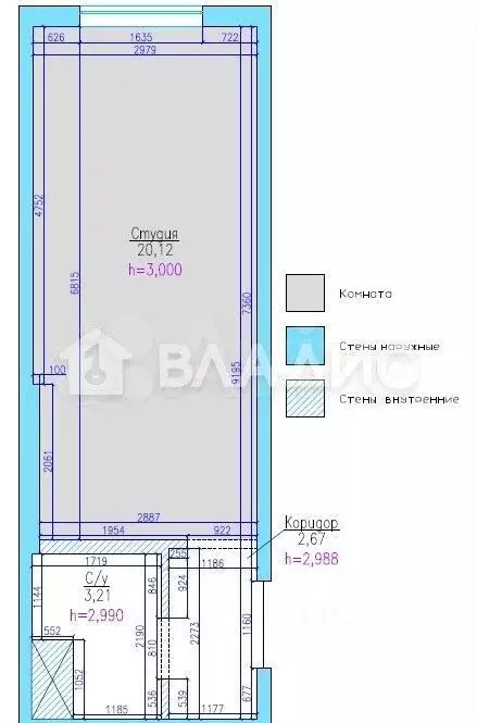 Квартира-студия, 26 м, 4/8 эт. - Фото 0