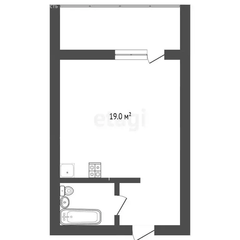 Квартира-студия: Череповец, Шекснинский проспект, 16 (25.6 м) - Фото 1