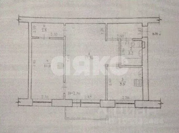 2-к кв. Волгоградская область, Волгоград ул. 64-й Армии, 38 (44.0 м) - Фото 1