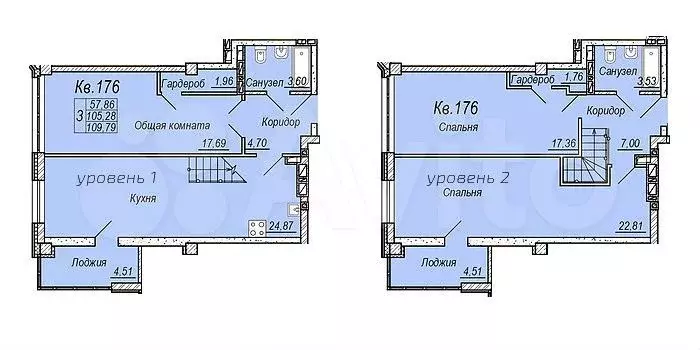 3-к. квартира, 102,3 м, 19/21 эт. - Фото 0
