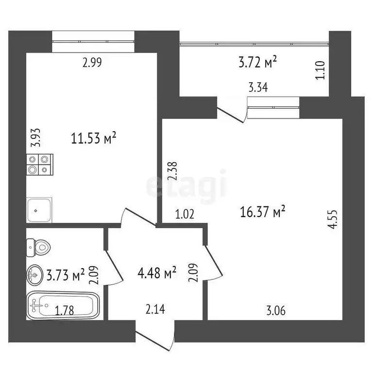 1-комнатная квартира: Ярославль, улица Карла Либкнехта, 19 (37.5 м) - Фото 0