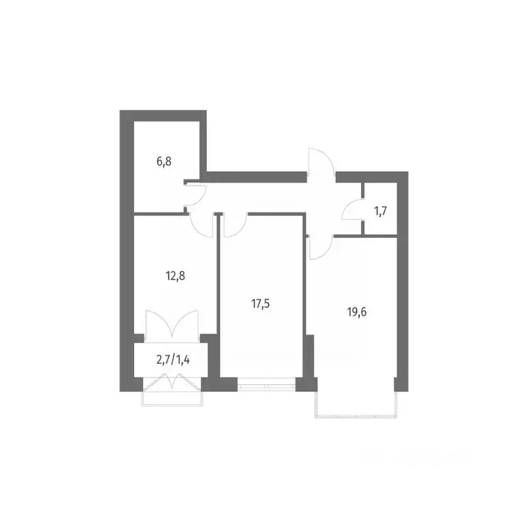 2-к кв. Санкт-Петербург ул. Академика Константинова, 1к1 (72.2 м) - Фото 0