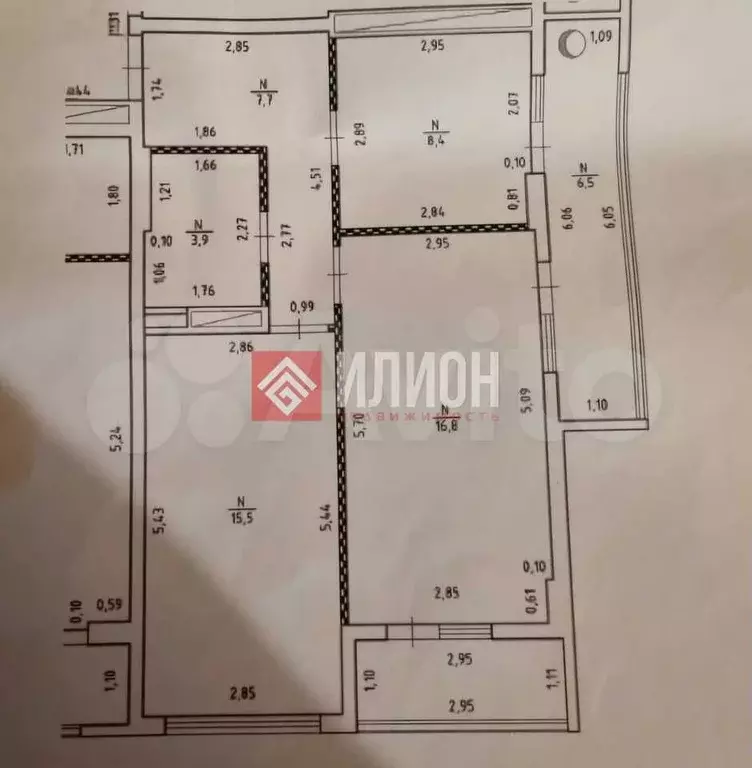 2-к. квартира, 62,1 м, 3/10 эт. - Фото 0