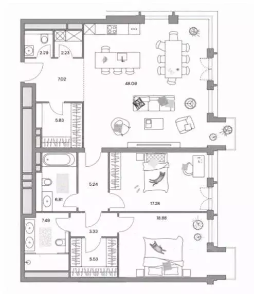 3-к кв. Москва ул. Костикова, 4к1 (130.5 м) - Фото 0