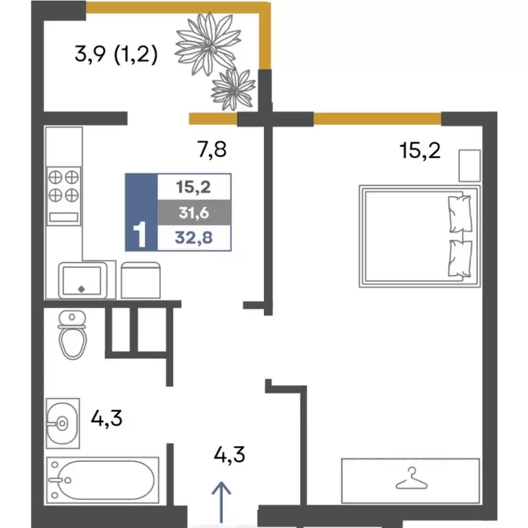 1-к кв. Крым, Симферопольский район, Добровское с/пос, с. Перевальное ... - Фото 1