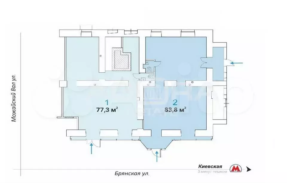 77,3 кв.м/Продажа торгового помещения/метро Киевская - Фото 0