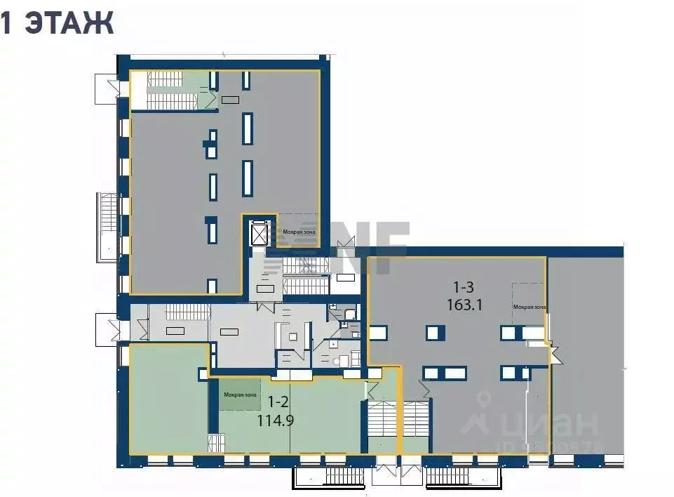 Торговая площадь в Москва Ленинградский просп., 47С2 (115 м) - Фото 1