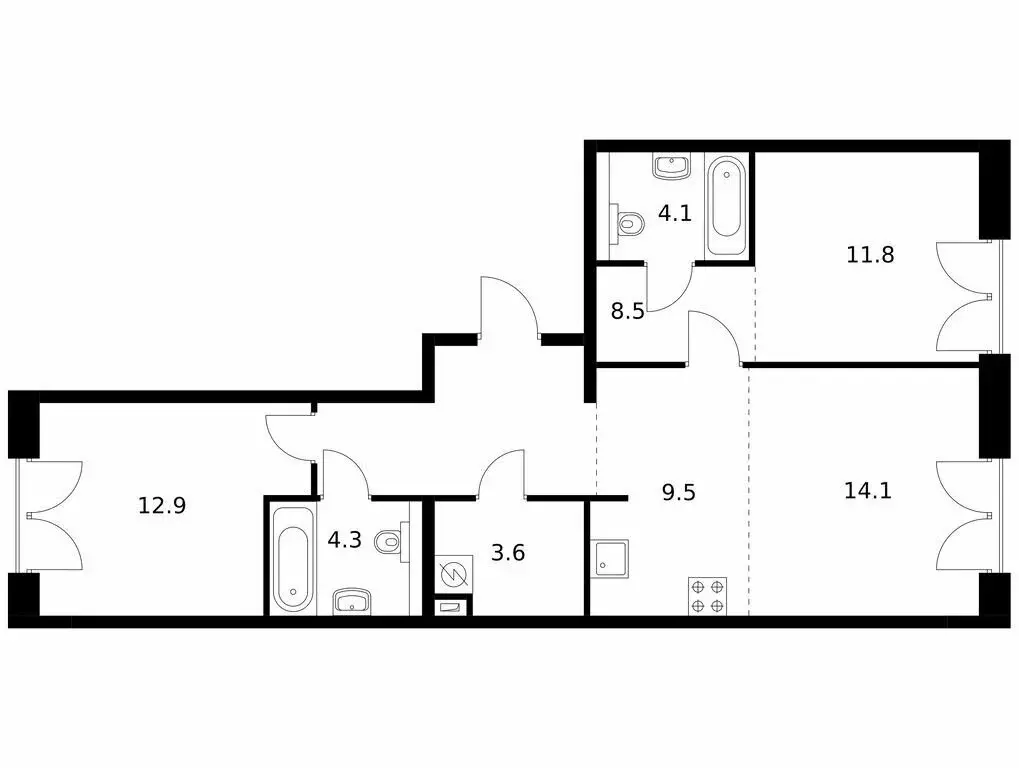 2-комнатная квартира: Санкт-Петербург, набережная Обводного канала, ... - Фото 1