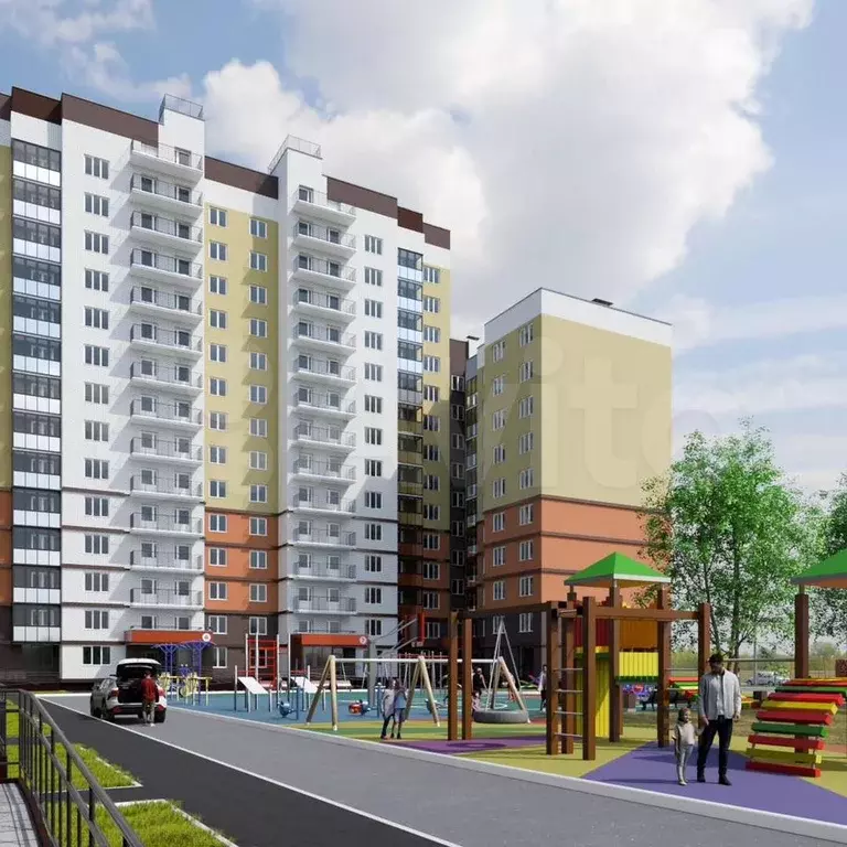 1-к. квартира, 39,6 м, 1/9 эт. - Фото 1