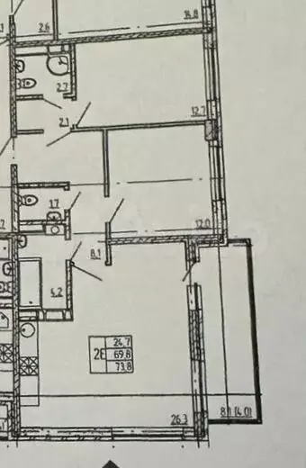2-к. квартира, 70 м, 9/18 эт. - Фото 0