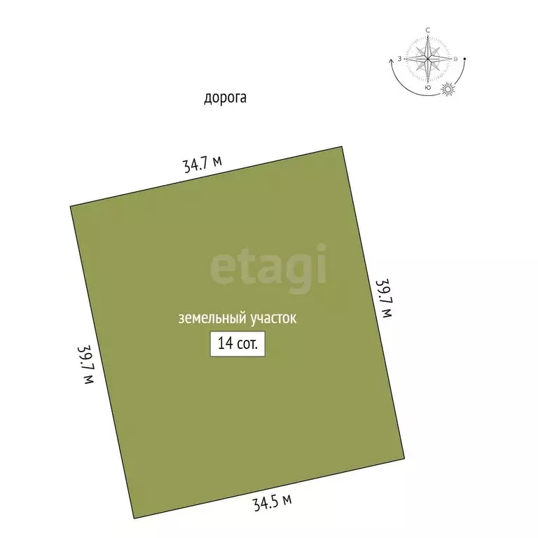 Участок, 14 сот., поселения (ижс) - Фото 1