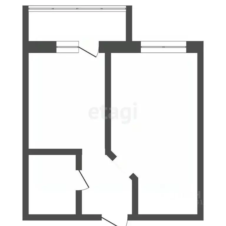 1-к кв. Томская область, Томск Черемошники мкр, пер. Шпальный, 3 (31.7 ... - Фото 2