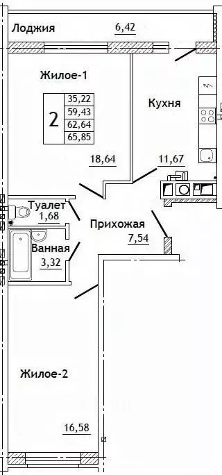 2-к кв. Смоленская область, Смоленский муниципальный округ, д. ... - Фото 0