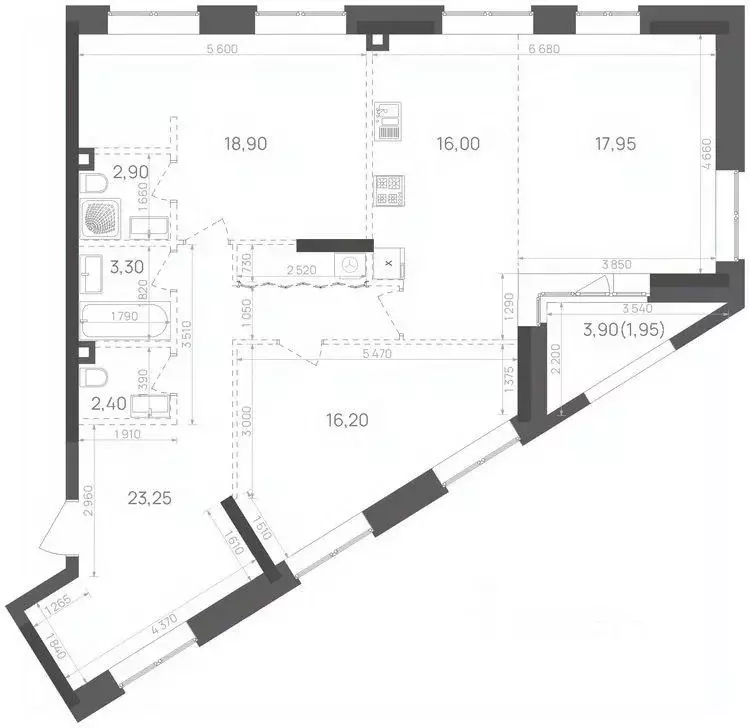 2-к кв. Татарстан, Казань Краснококшайская ул., 60 (102.85 м) - Фото 0