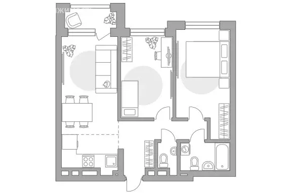 3-комнатная квартира: Уфа, жилой район Зелёная Роща, жилой комплекс ... - Фото 1