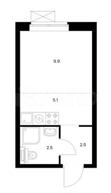 Квартира-студия, 23 м, 19/33 эт. - Фото 0