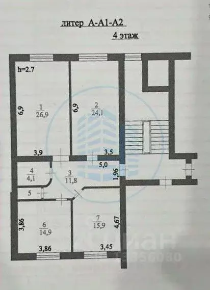3-к кв. Ставропольский край, Ессентуки Октябрьская ул., 435А (99.2 м) - Фото 1