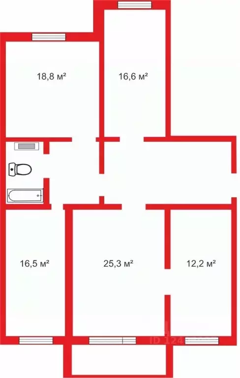 4-к кв. Челябинская область, Челябинск ул. 40-летия Победы, 29В (128.0 ... - Фото 2