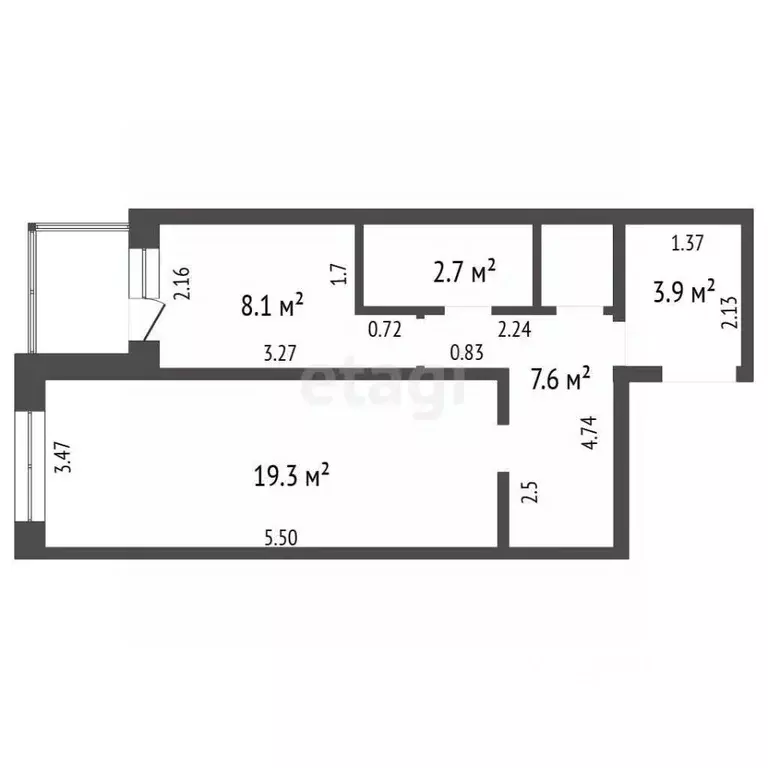 1-к кв. Воронежская область, Воронеж ул. Шишкова, 146в (42.9 м) - Фото 2