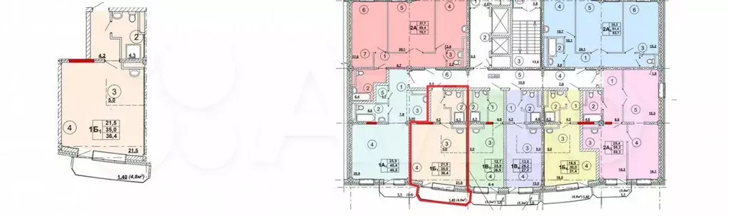 Квартира-студия, 36,4 м, 5/12 эт. - Фото 0