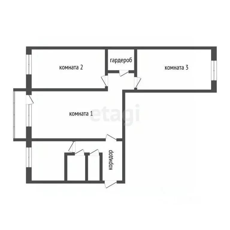 3-к кв. Бурятия, Улан-Удэ ул. Борсоева, 23 (60.0 м) - Фото 1