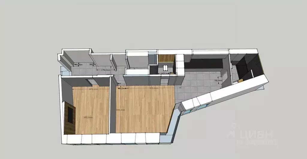 2-к кв. Санкт-Петербург ул. Блохина, 3/1 (78.0 м) - Фото 1