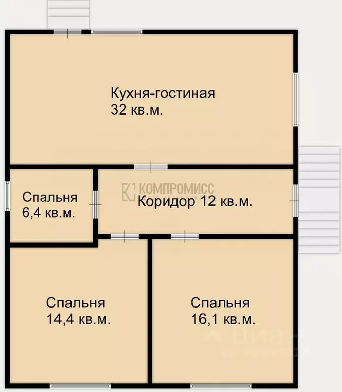 Дом в Краснодарский край, Абинский район, Холмское с/пос, Холмская ... - Фото 1