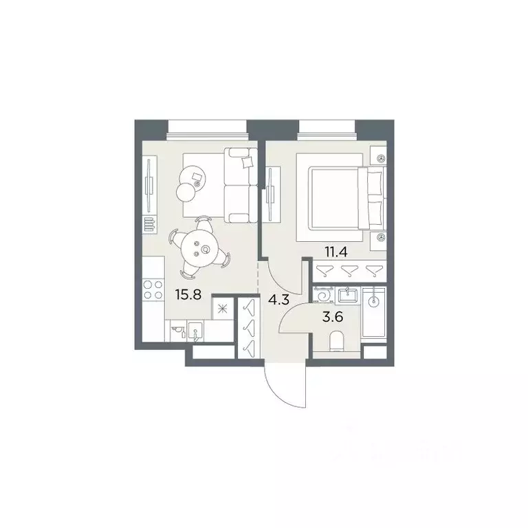 1-к кв. Московская область, Красногорск городской округ, д. Поздняково ... - Фото 0