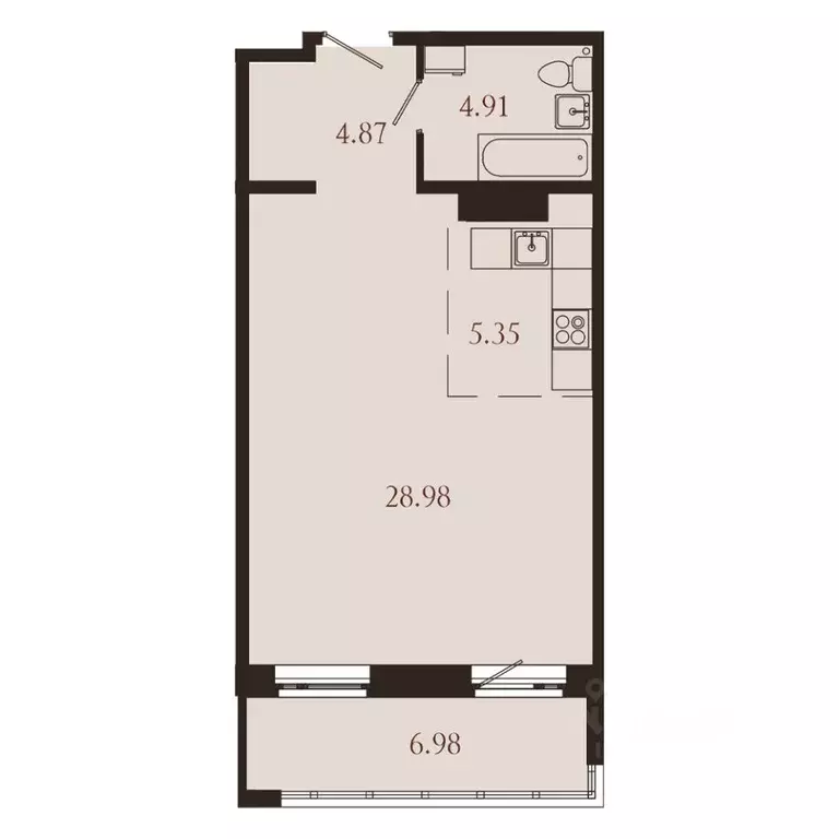 1-к кв. Иркутская область, Иркутск Советская ул., 115/1Б (51.09 м) - Фото 1