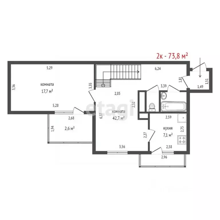 2-к кв. Свердловская область, Екатеринбург муниципальное образование, ... - Фото 2