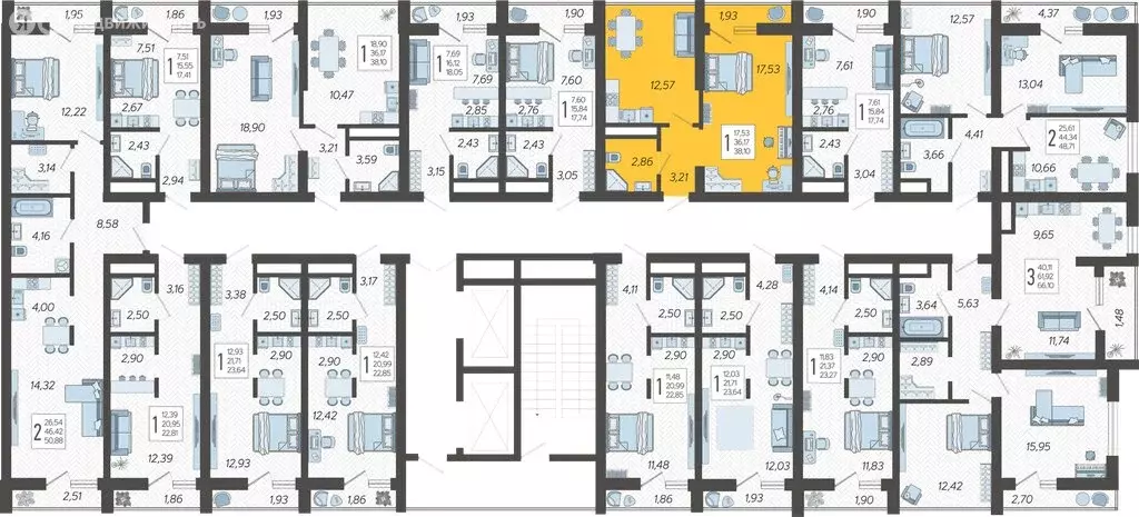 1-комнатная квартира: Сочи, микрорайон Бытха, Ясногорская улица, ... - Фото 2