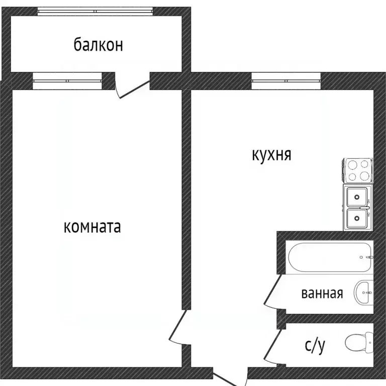 1-к кв. Свердловская область, Нижний Тагил ул. Захарова, 7 (28.3 м) - Фото 0