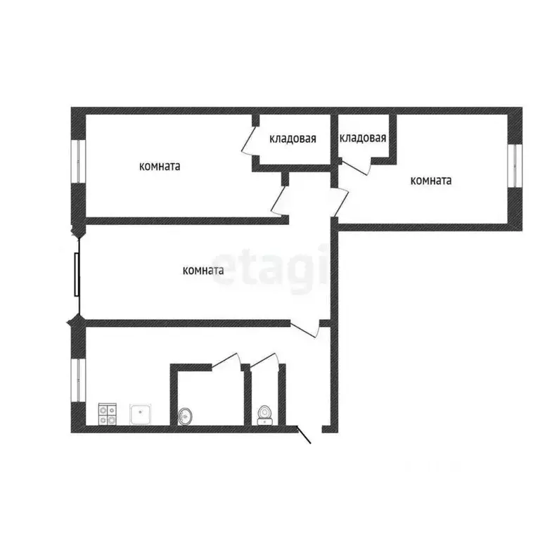 3-к кв. Ленинградская область, Кириши просп. Ленина, 13 (53.8 м) - Фото 1