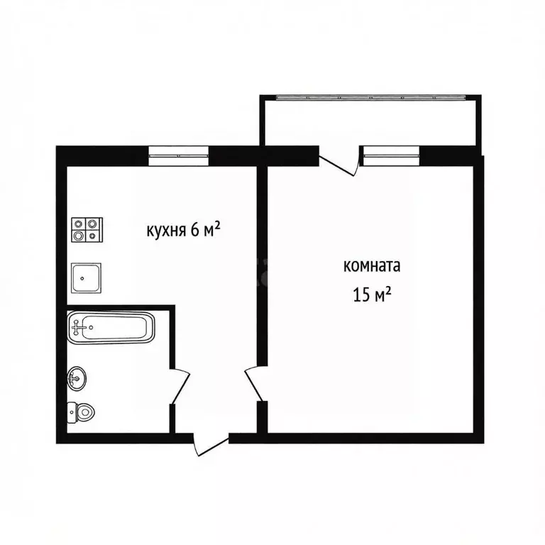 1-к кв. Ярославская область, Ярославль ул. Строителей, 1 (30.0 м) - Фото 2