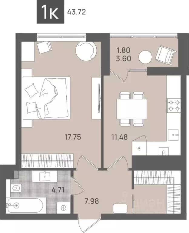 1-к кв. Калининградская область, Светлогорск Лесная Сказка жилой ... - Фото 1