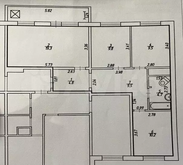 3-к. квартира, 67,8 м, 7/10 эт. - Фото 0