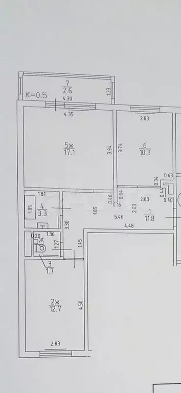 2-к. квартира, 59 м, 8/9 эт. - Фото 0