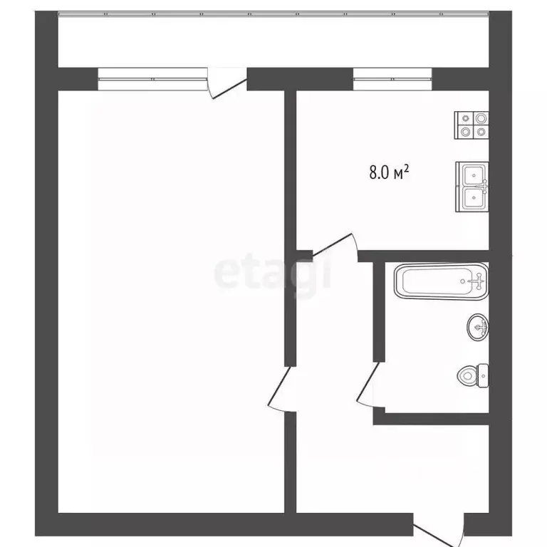 1-к кв. Мордовия, Рузаевский район, с. Ключарево ул. 70 лет Октября, ... - Фото 2