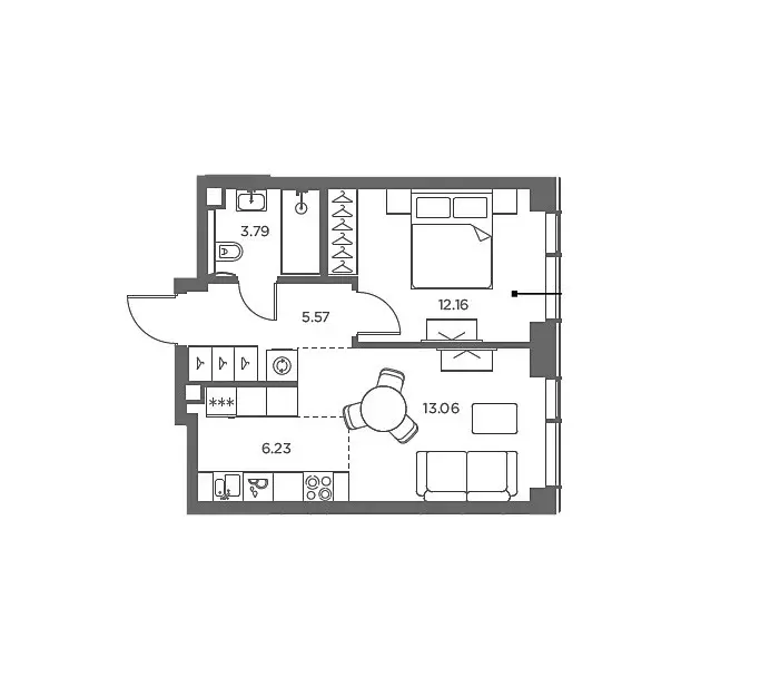Продаётся 1-к квартира, 40.81 м - Фото 0