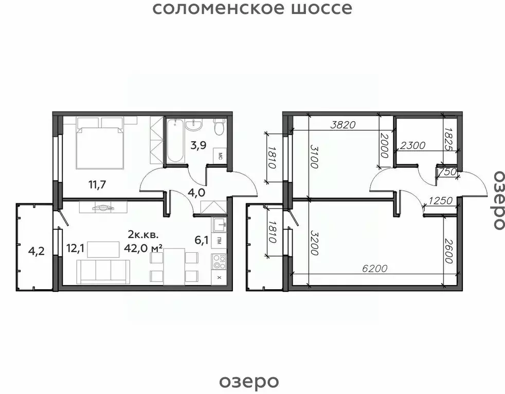 2-к кв. Карелия, Петрозаводск Район Северная промзона, Вороний Наволок ... - Фото 0